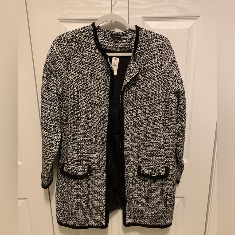 Talbots Long TWEED JACKET Medium NWT